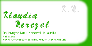 klaudia merczel business card